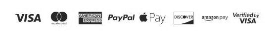 accepted payment methods Visa Mastercard American Express Paypal Apple Pay Discover Amazon Pay