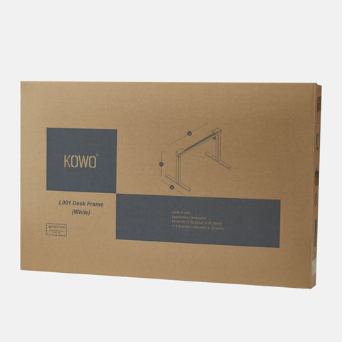 K310 standing desk's desk frame packaging