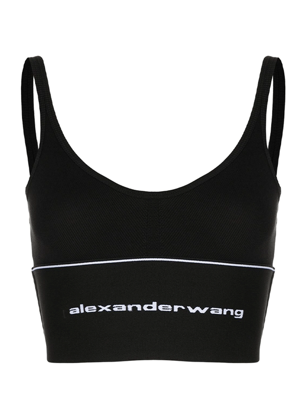 alexander wang alexanderwang DENIM BRA TOP BLACK - Alexander Wang