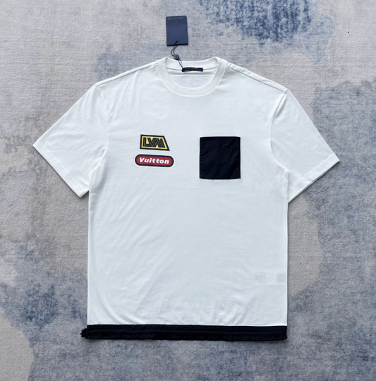 Louis Vuitton white Hybrid Logo-Patch T-Shirt