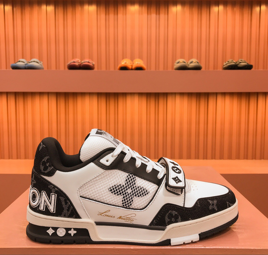 LOUIS VUITTON LV Trainer 'White Orange Velcro' 1A9ZBI - KICKS CREW