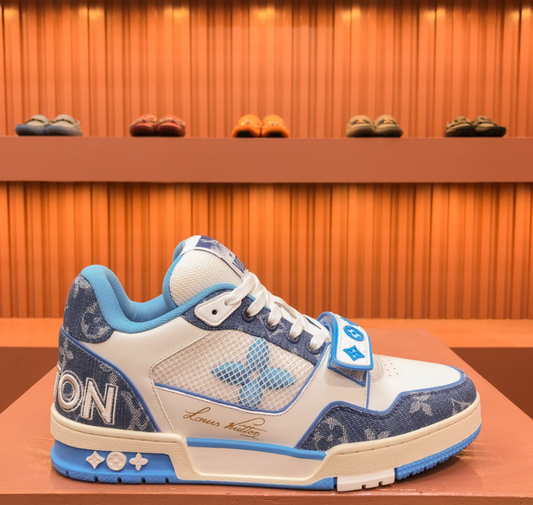 Buy Louis Vuitton Trainer Low 'Light Blue Monogram Denim' - 1A9ZI5