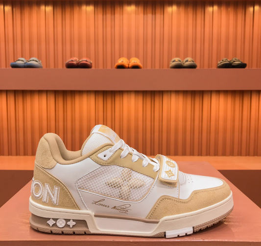 LV TRAINER SNEAKER ORANGE – billionaireboulevard