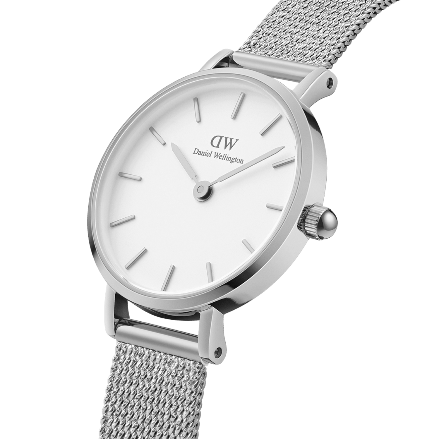 Petite Pressed Melrose - White dial women's watch | DW