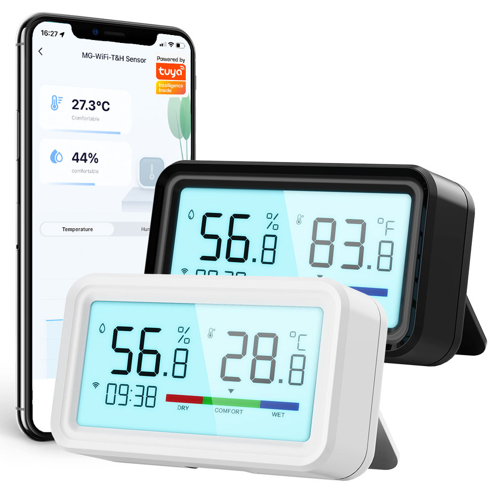 Zecamin WLAN Smart Thermometer Hygrometer Kompatibel mit Alexa, Google Home