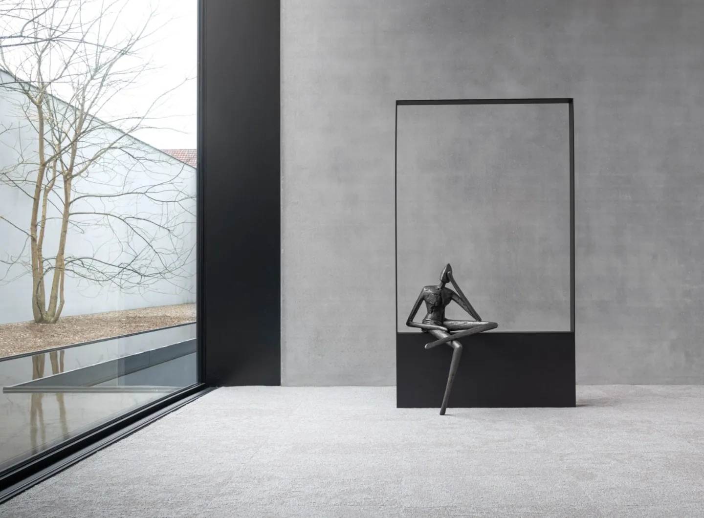 Gardeco Limited Edition Life Size bronze sculpture in modern minimalistic luxury interior