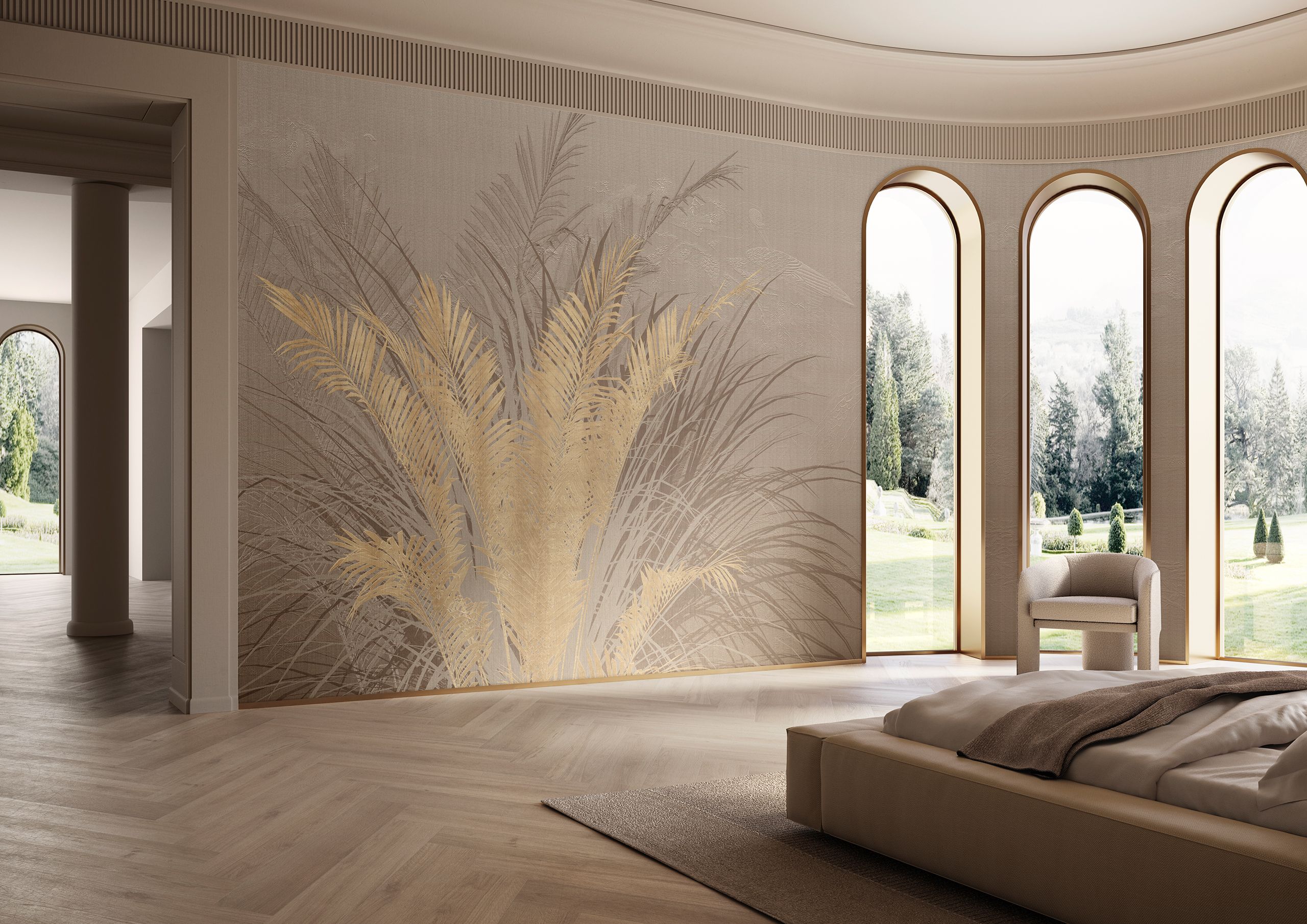 Italian Wall Coverings from Luxury Art Surfaces in a Luxury Living Room, styled by Spacio Interior Styling team