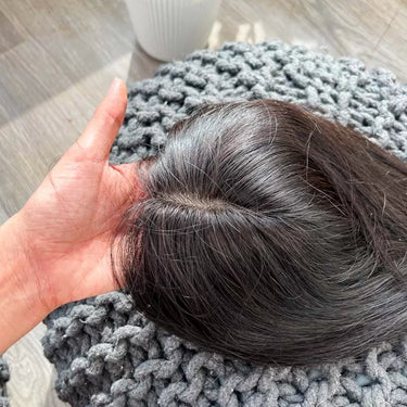 Hair Topper For Short Hair – Silk Base Topper, Human Hair