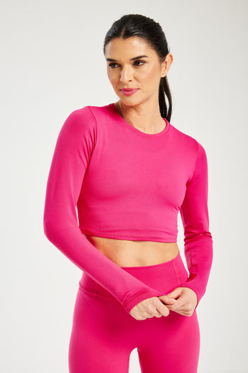 Performance Long Sleeve Fuchsia