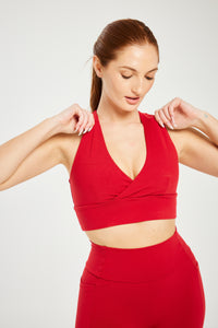 Super Stretch Plunge Bra True Red