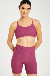 Croco Skin Bralette Berry