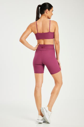 Croco Skin Seamless Shorts Berry