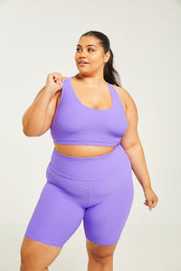 Croco Skin Scoop Top Violet