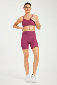 Croco Skin Seamless Shorts Berry