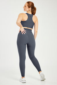 Croco Skin Seamless Leggings Dark Grey