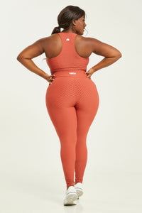 Croco Skin Leggings Terracotta (FINAL SALE)