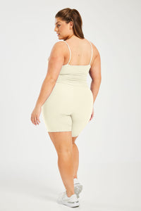 Croco Skin Seamless Shorts French Vanilla