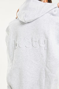 Boyfriend Zip Up Light Grey