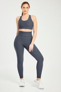 Croco Skin Seamless Leggings Dark Grey