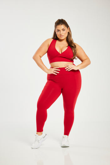 Super Stretch Pocket Leggings True Red