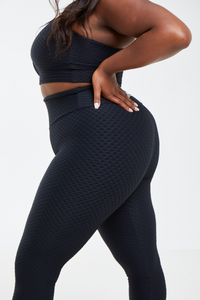 Croco Skin Leggings Black