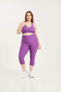 Croco Skin Cropped Leggings Gem