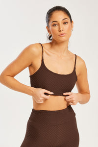 Croco Skin Bralette Coffee