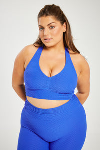 Croco Skin Curvy Top Ocean