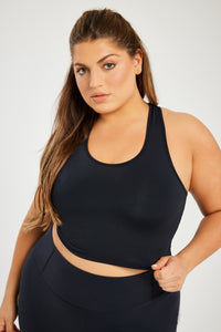 Performance Cropped Tank Black