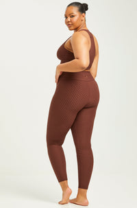 Croco Skin Leggings Mahogany