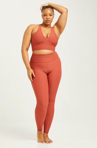 Croco Skin Leggings Terracotta (FINAL SALE)