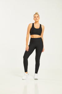 Croco Skin Leggings Black