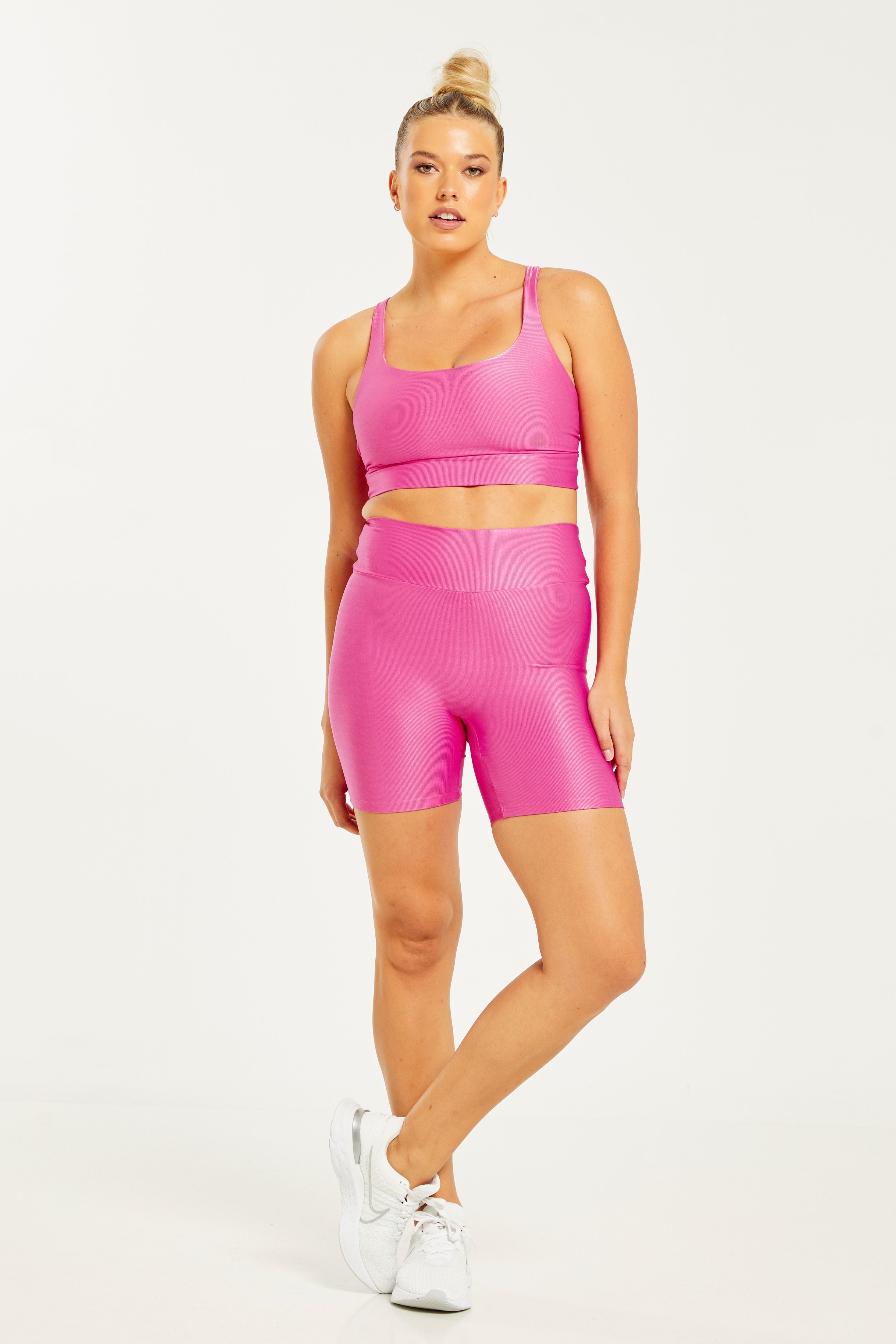 Nathan Women's Interval Bike Shorts 3, Hot Pink / S