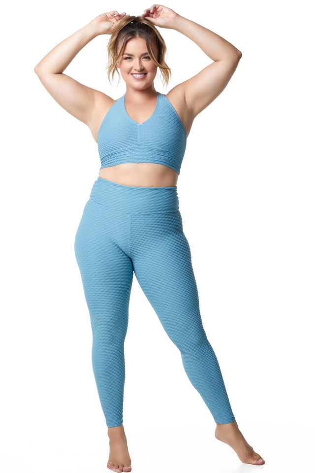 Croco Skin Leggings Aqua (FINAL SALE)