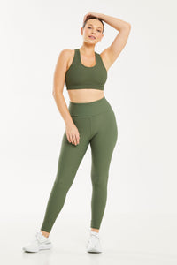 Croco Skin Leggings Evergreen (FINAL SALE)