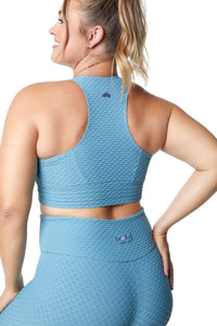 Croco Skin Curvy Top Aqua (FINAL SALE)