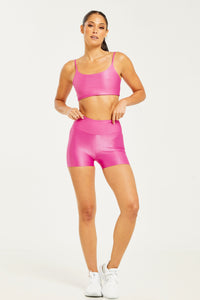 Hi-Shine Track Shorts Hot Pink (FINAL SALE)