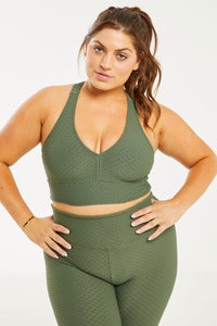 Croco Skin Curvy Top Evergreen (FINAL SALE)