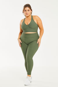 Croco Skin Leggings Evergreen (FINAL SALE)