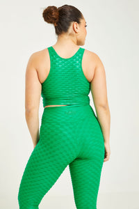 Chrome Cropped Tank Kelly Green