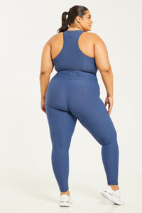 Croco Skin Leggings Indigo