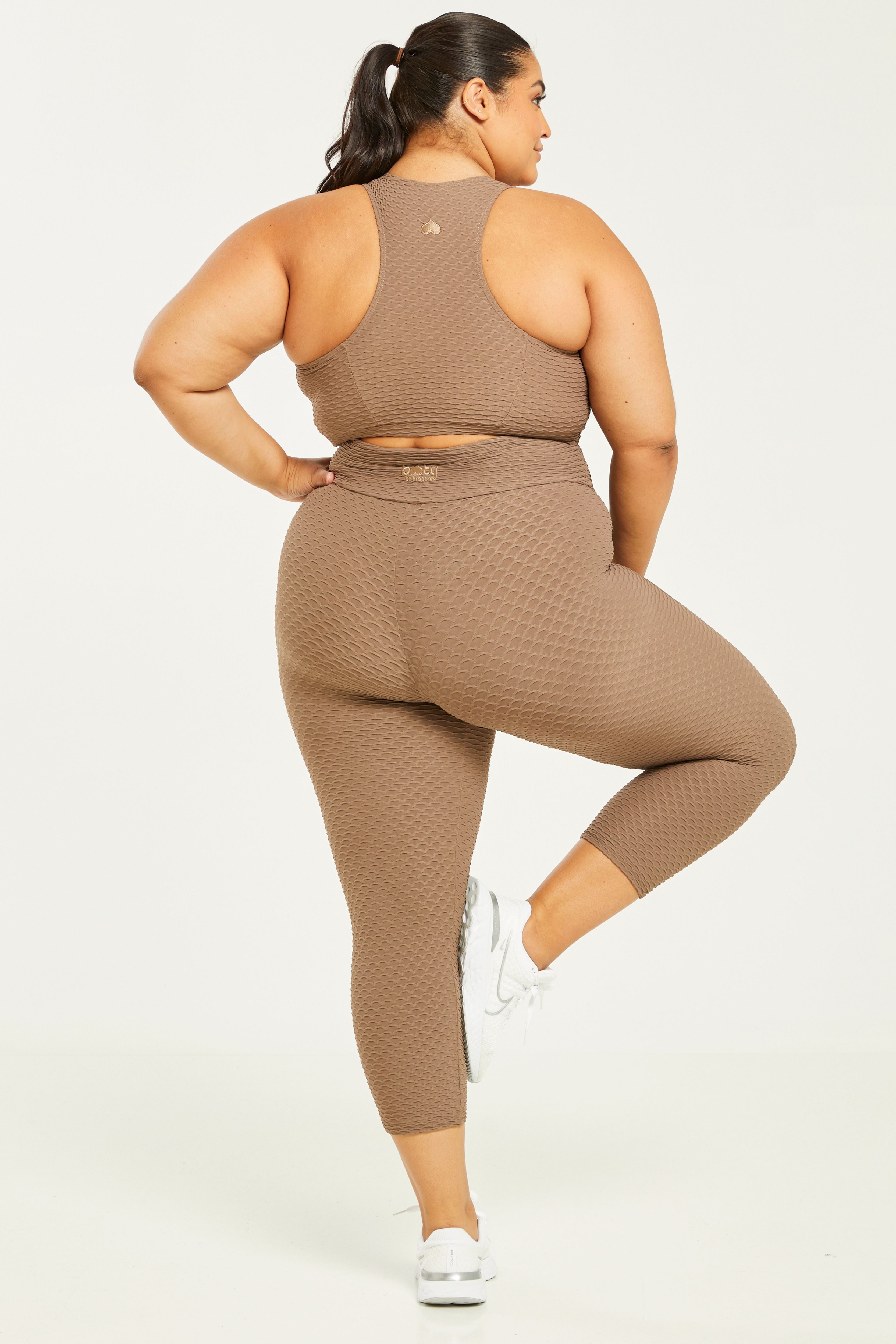 Plus Size Ribbed Cropped Leggings