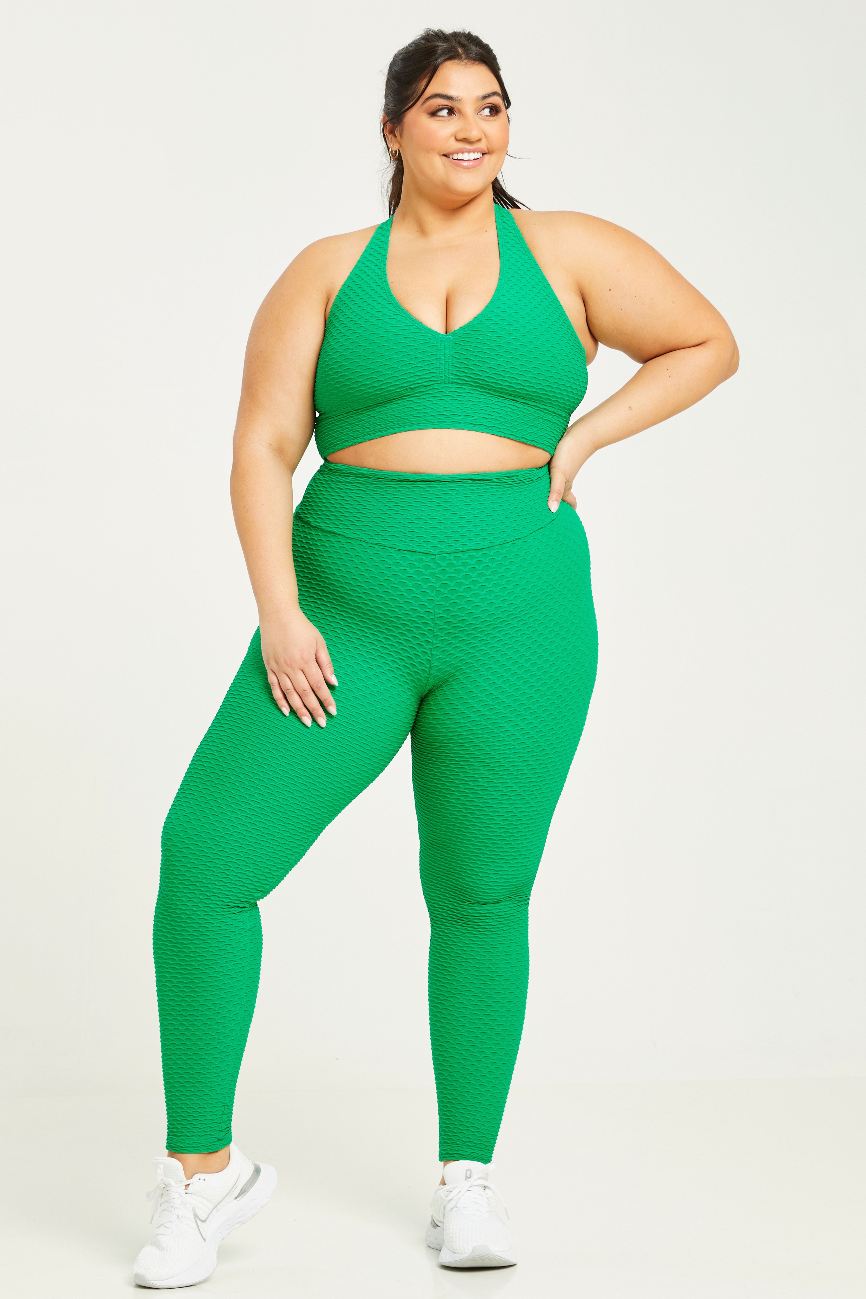 Croco Skin Leggings Kelly Green