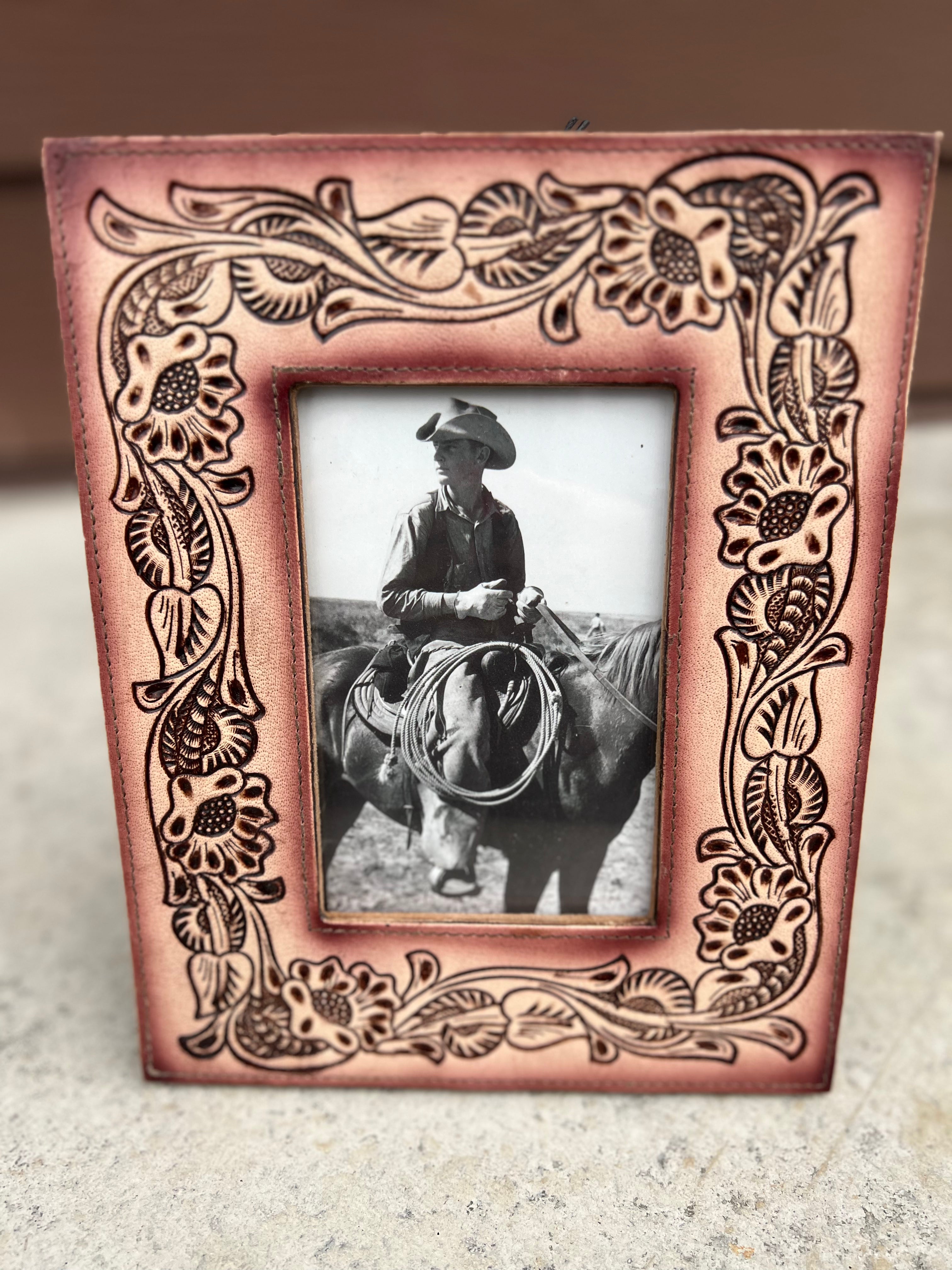 Myra-This moment in time hand tooled photo frame