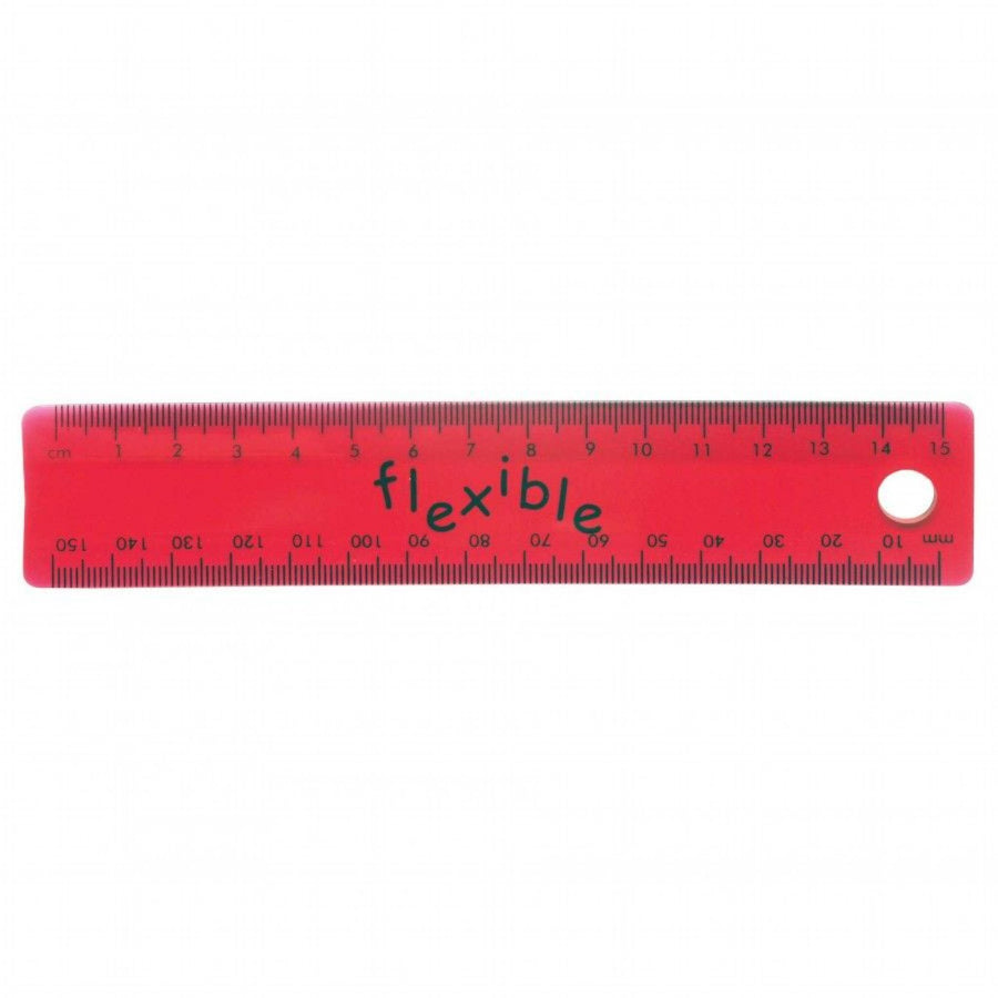 Helix Flexible Ruler 15cm Assorted Colours