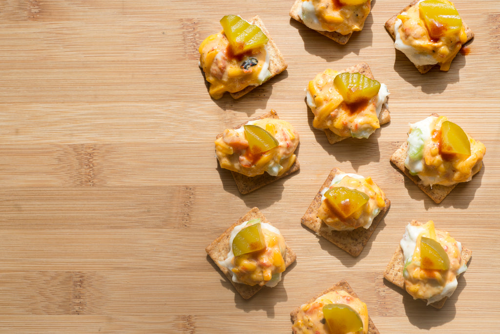 hot smoked salmon cracker melts