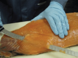 Side slice smoked salmon