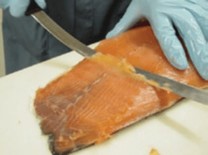 traditional slice smoked salmon