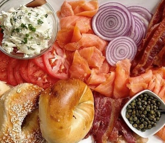 smoked salmon brunch board