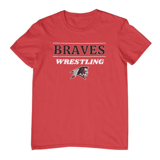 Short Sleeve T-Shirt - Braves Wrestling – Wrecked Sports Apparel